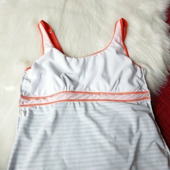 Black & White Orange Trim Modest Swim Set Sz M - Picture 6 of 8